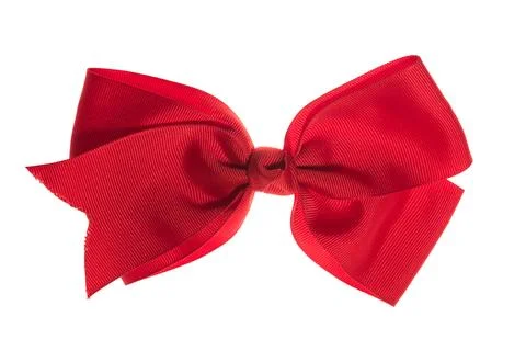 Red bow, isolated on white background Stock-Fotos