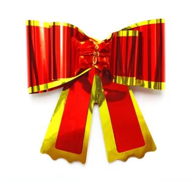 Red bow isolated on white Stock Photos