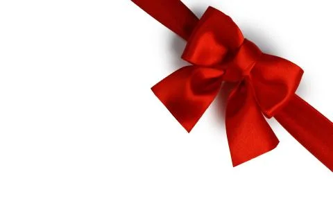 Red bow isolated on white Stock Photos