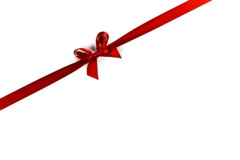 Red bow isolated on white Stock Photos