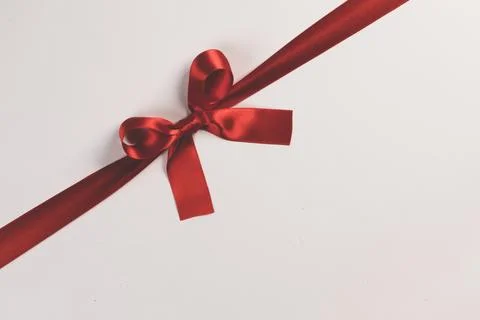 Red bow isolated on white Stock Photos