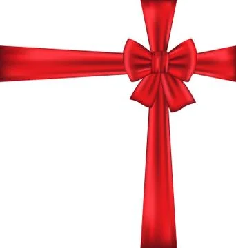 Red bow for packing gift Illustrazione stock