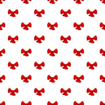 Red bow pattern creating seamless celebration background Stock Illustration