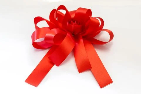 Red bow. Stock Photos