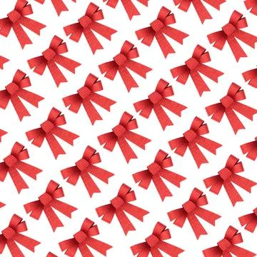 Red Bow Repeat Diagonal Pattern Background Design Stock Photos