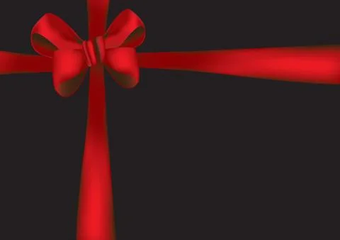 Red bow ribbon Stock Illustration