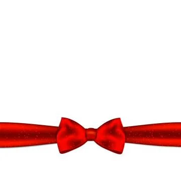 Red bow with ribbon Stock Illustration