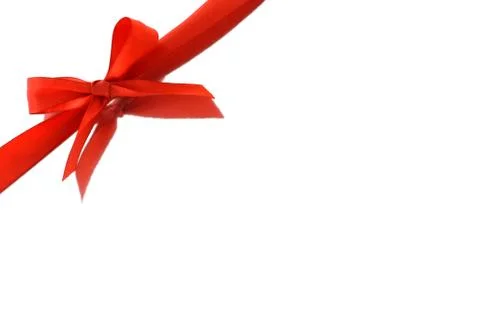 Red bow ribbon Stock Photos