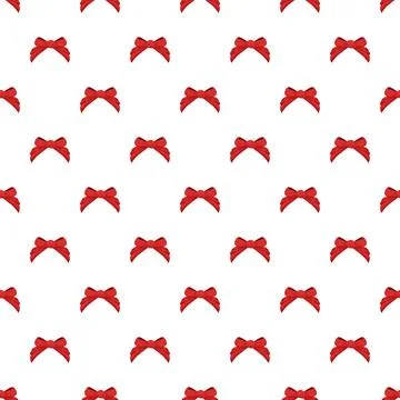 Red bow seamless pattern for holiday gift decoration 스톡 일러스트