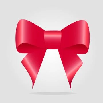 Red bow symbol isolated Stock Illustration