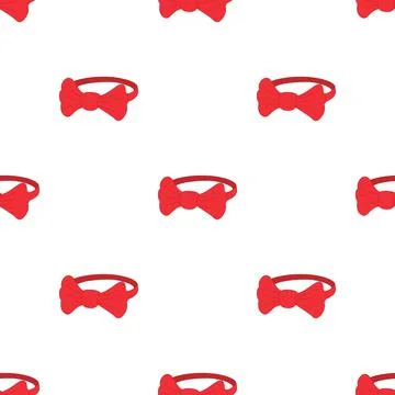 Red bow tie pattern seamless vector Stock Illustration