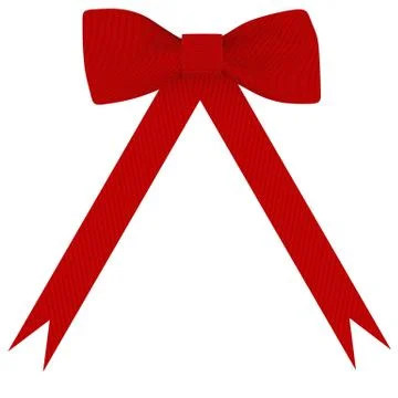 Red bow on a white background Stock Illustration