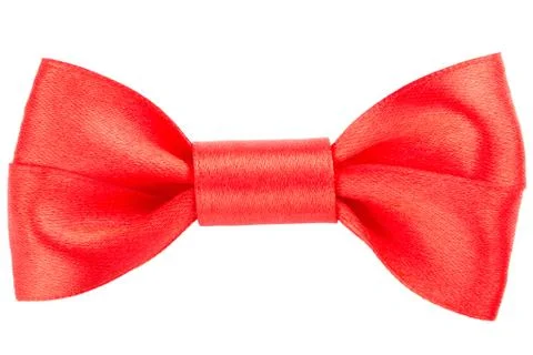 Red bow on white background Stock Photos