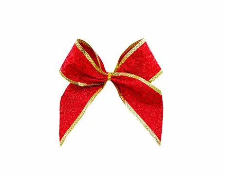 Red bow on white background Stock Photos