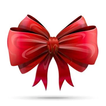 Red bowknot isolated on white background Stock Illustration