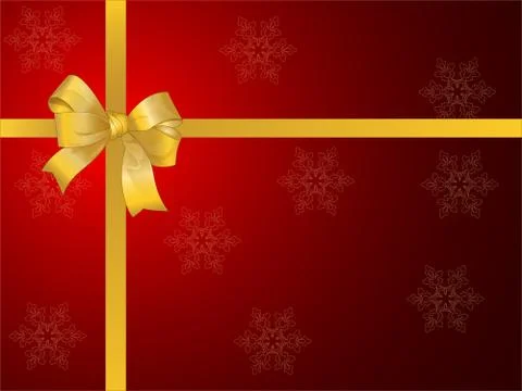 Red box bow Stock Illustration