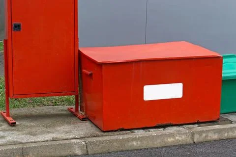 Red box equipment Stock Photos