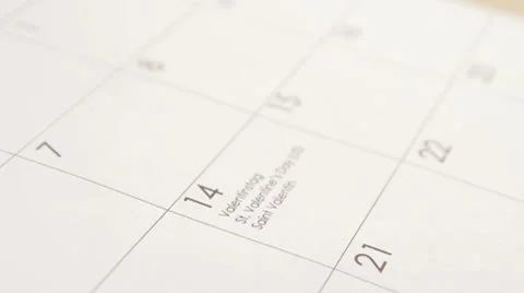 Red box for a gift on the calendar. HD Video stock 10574286