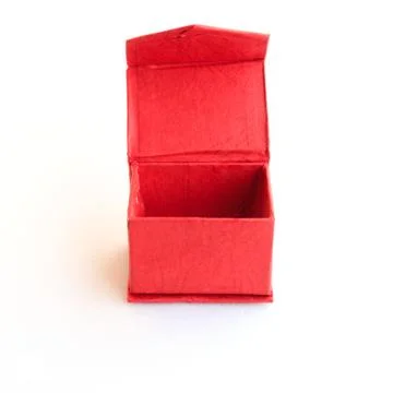 Red box  isolated on white background Stock Photos