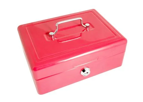 Red box isolated on white Stock Photos