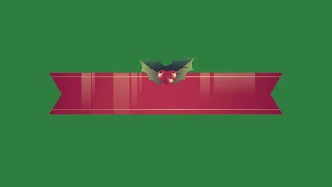 Red box on it ribbon isolated isolated on green screen background Video stock 336858096