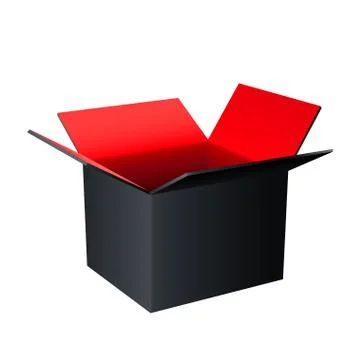 Red box open Stock Illustration