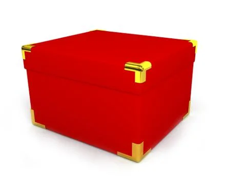 Red box over white background Stock Illustration