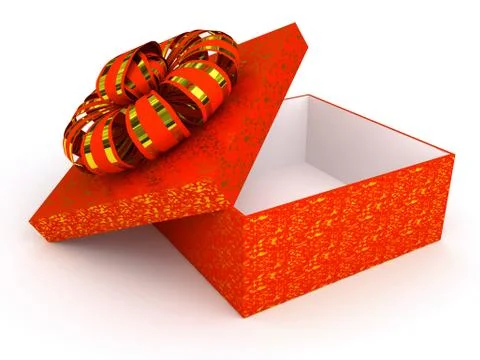 Red box over white background Stock Illustration