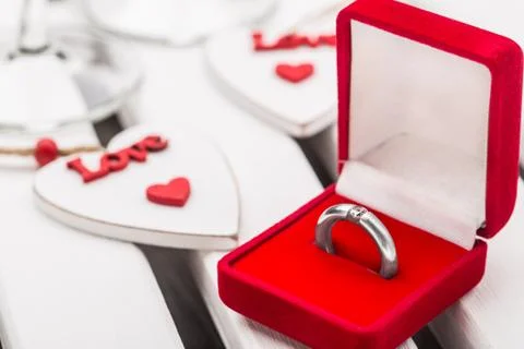 Red box with ring Stock Photos