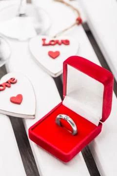 Red box with ring Stock Photos