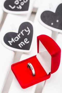 Red box with ring Stock Photos