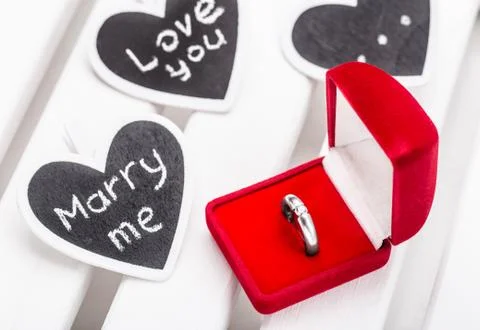 Red box with ring Stock Photos