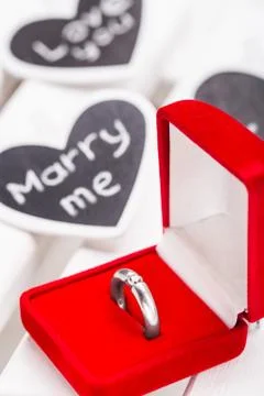 Red box with ring Stock Photos