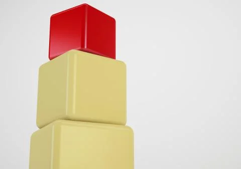 Red box at top showing leader concept Stock Illustration
