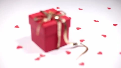 Red box on white background with hards Stock Footage 170633037