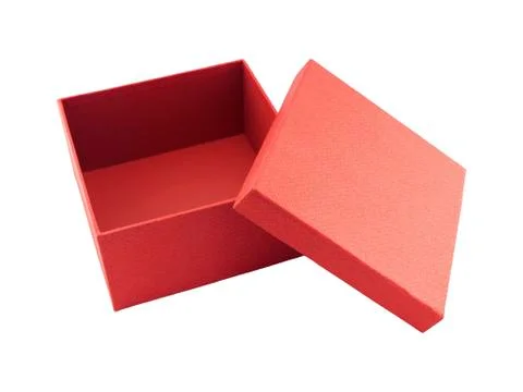 Red box on white background Stock Photos