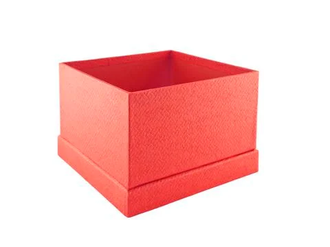 Red box on white background Stock Photos
