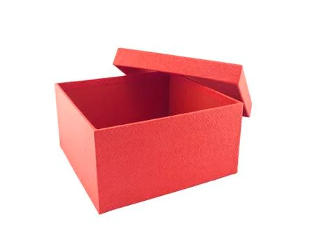 Red box on white background Stock Photos
