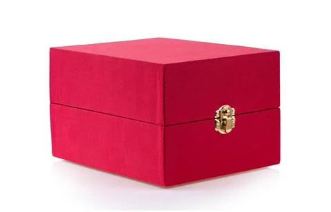 Red box on white background Stock Photos