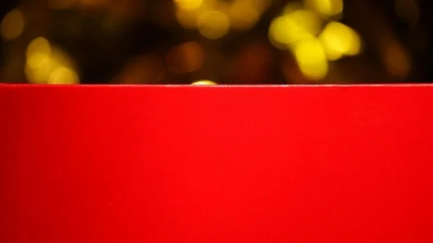 Red box wind gold bokeh hd footage Stock Footage 120348384
