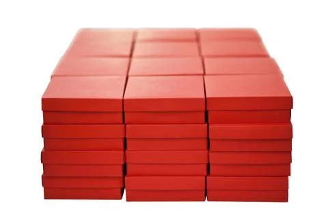Red boxes for awards Stock Photos