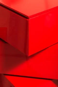 Red boxes stacked up Stock Photos