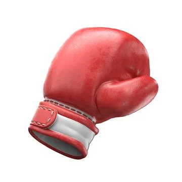 Red boxing glove 3D Stock Illustration