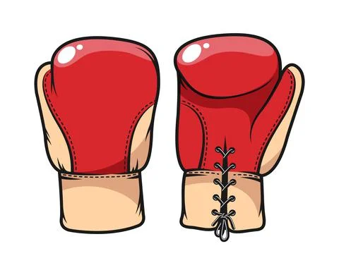 Red boxing gloves at both sides Stock-Illustration