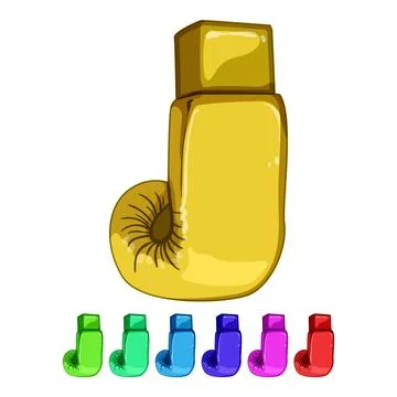Red boxing gloves cartoon vector graphic 库存插图