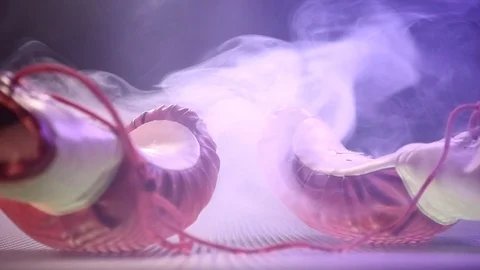 Red Boxing Gloves Falling On The Abstract Surface. Stock Footage 124452585