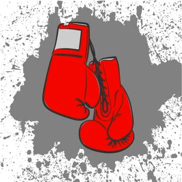 Red boxing gloves Stock Illustration