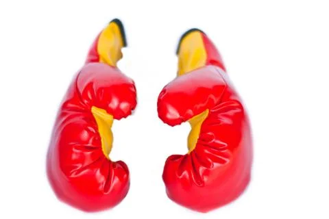 Red boxing gloves Stock Photos
