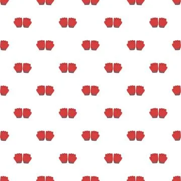 Red boxing gloves seamless pattern for design background Stock Illustration