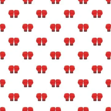 Red boxing gloves seamless pattern for sports background Stock Illustration